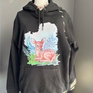 Brown Barn Co Woodland Fawn Hoodie | Adult size L | Ready to Ship